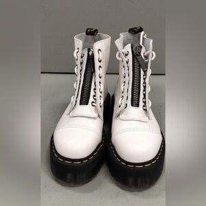 Dr. Martens Sinclair Zip Lace platform White Boots 8 NWOB